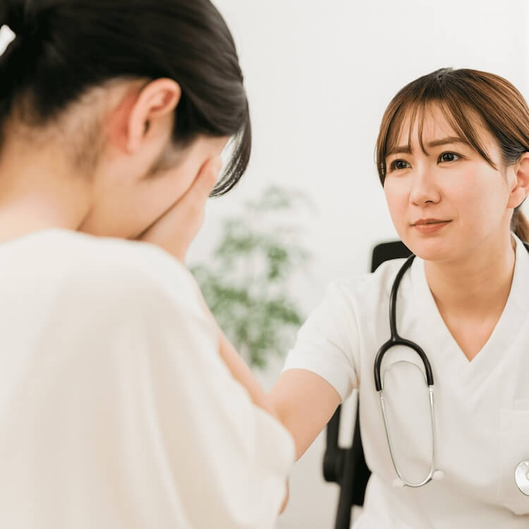 精神科患者様の診察画像